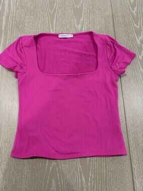 Hot Pink Sincerely Jules short-sleeve crop top Womens Size XS